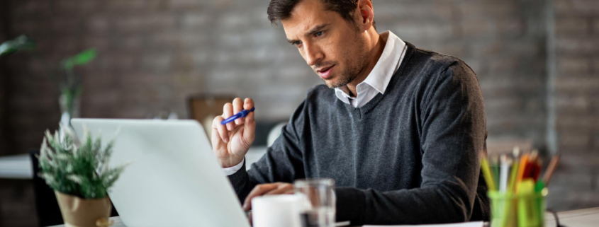 person using laptop